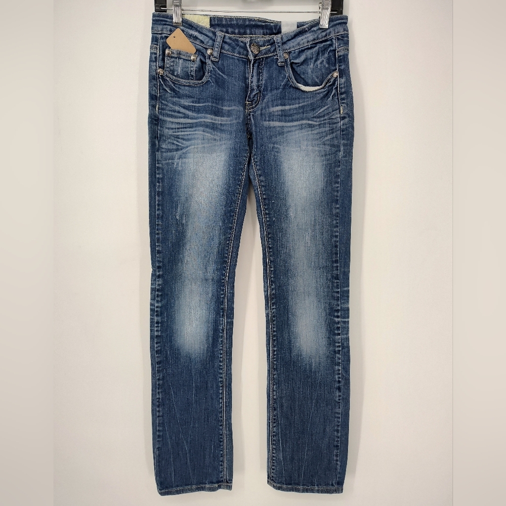 Machine Women's Straight Leg Blue Jeans Size 30